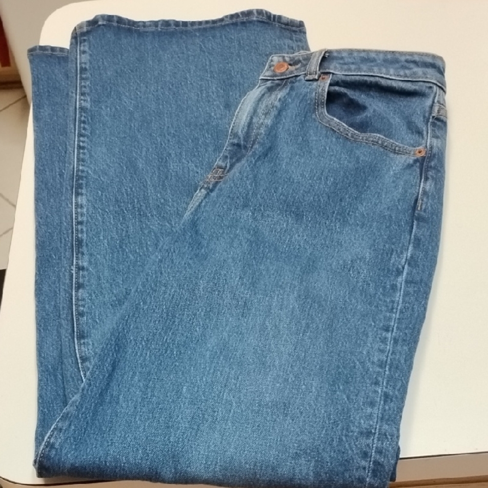 PINK Victoria's Secret Blue Straight High Rise Jeans